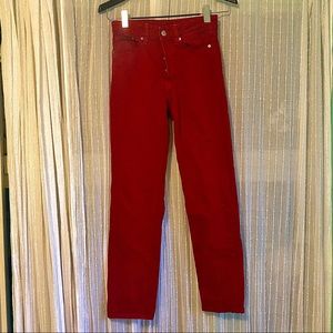 Red vintage high rise pants❤️